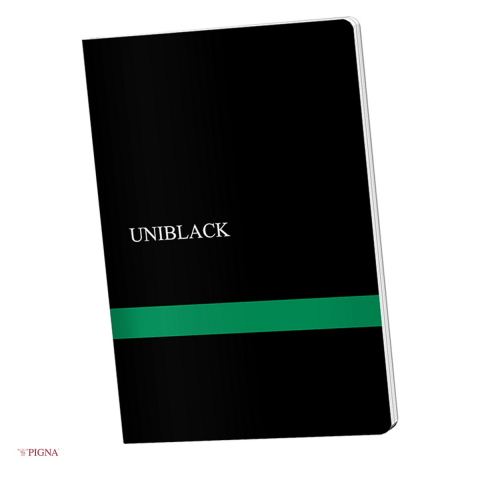 Birotica papetarie - Caiet Pigna Uniblack, A4, 60 file, dictando, coperta pp, verde