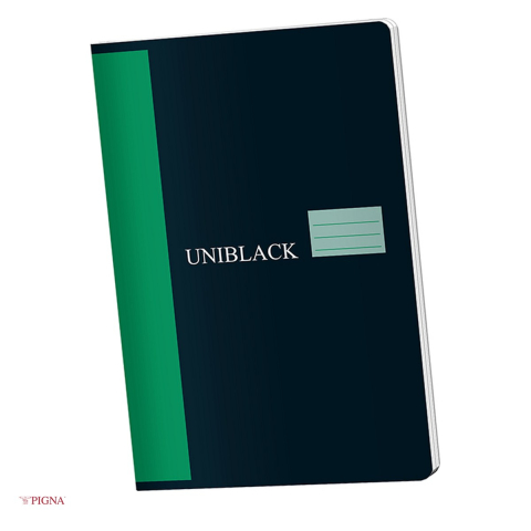 Birotica papetarie - Caiet Pigna Uniblack, A4, din carton, 60 file, matematica, aritmetica, coperta, verde