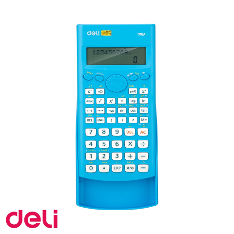 Birotica papetarie - Calculator stiintific Deli 240 functii, afisaj LCD 2 linii, 12 digits, pentru elevi si studenti