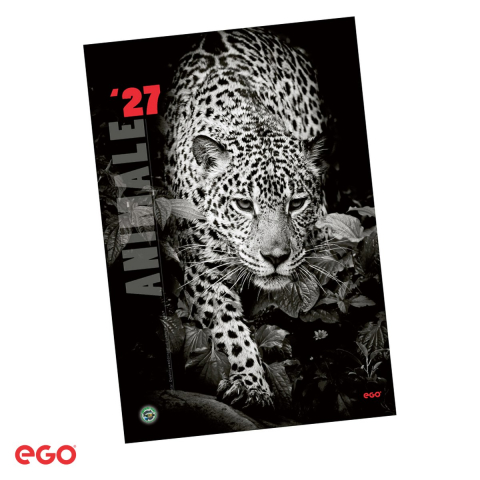 Calendare - Calendar de perete Ego Animale, 13 file, 31.4x46 cm, cu spira metalica