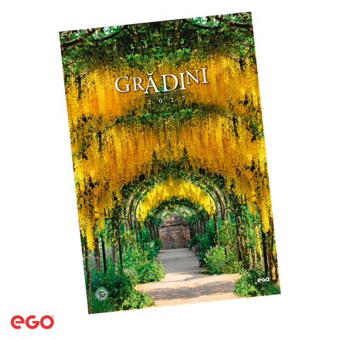 Calendare - Calendar de perete Ego Gradini, 13 file, 31.4x46 cm, cu spira metalica