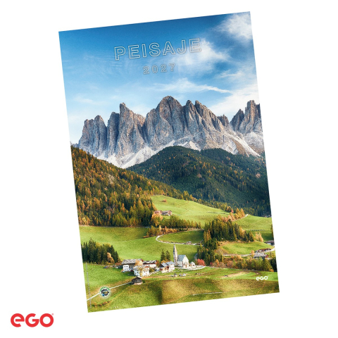 Calendare - Calendar de perete Ego Peisaje, 13 file, 31.4x46 cm, cu spira metalica