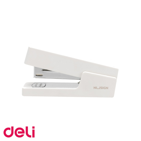 Capsatoare - Capsator Deli NuSign, alb, pentru 20 coli, compatibil capse 24/6 si 26/6, ideal pentru birou si acasa
