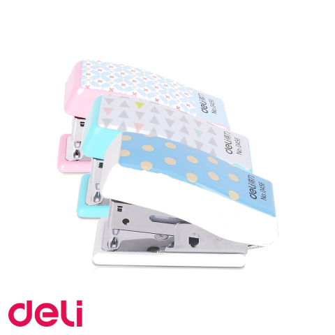 Capsatoare - Capsator mini Deli 0456 cu capse incluse, mecanism metalic, capacitate 12 coli, pentru birou si acasa
