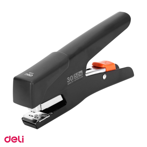 Capsatoare - Capsator tip cleste Deli Efortless, 30 coli, pentru capse 24/6 si 26/6, 180x84x34 mm, negru