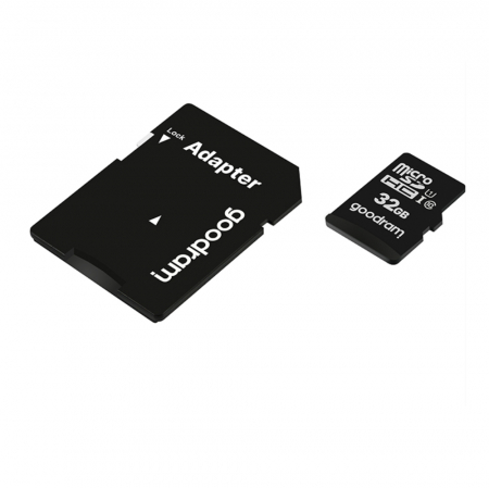 Medii de stocare - Card de memorie MicroSD, Goodram M1AA-0320R12, 32 GB, UHS-I, 100Mb/s, cu adaptor SD