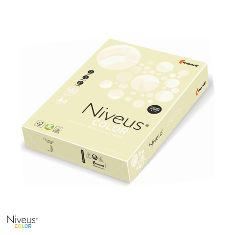 Hartie copiator - Carton copiator Niveus BE66 A4, galben vanilie pal, 160 g/mp, 250 coli