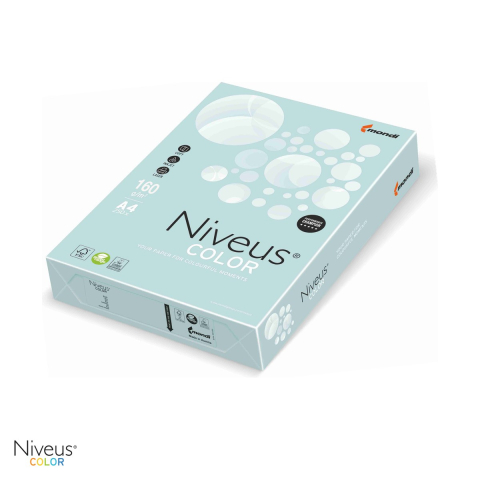 Hartie copiator - Carton copiator Niveus BL29 A4, albastru pal, 160 g/mp, 250 coli