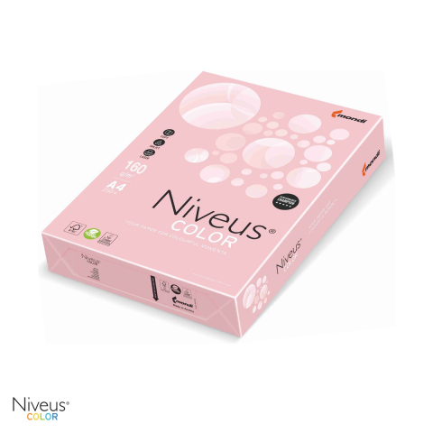 Hartie copiator - Carton copiator Niveus OPI74 A4, roz flamingo pal, 160 g/mp, 250 coli