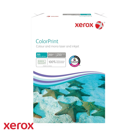Carton si hartie speciala - Carton copiator Xerox Colorprint A4, 200 g/mp, alb intens, 250 coli/top, compatibil laser, inkjet si copiatoare