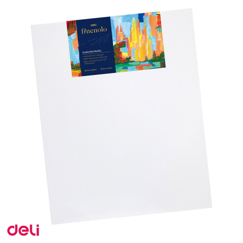 Acuarele, pensule si blocuri de desen - Carton panzat pentru pictura Deli, 280 g/mp, 40x50 cm