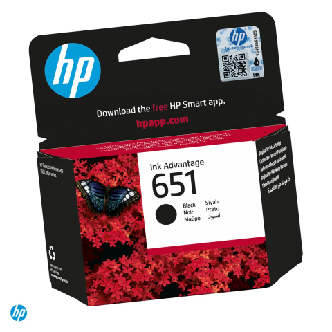Cartuse inkjet - Cartus de cerneala HP 651 Ink Advantage, cerneala pigment, randament 600 pagini, pentru HP OfficeJet 202, HP DeskJet Ink Advantage 5575, 5645, negru, C2P10AE