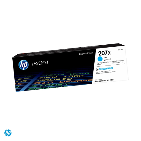 Tonere laser - Cartus toner HP 207X, capacitate mare, randament 2.450 de pagini, pentru HP Color LaserJet Pro M255, MFP M282, M283, cyan, W2211X