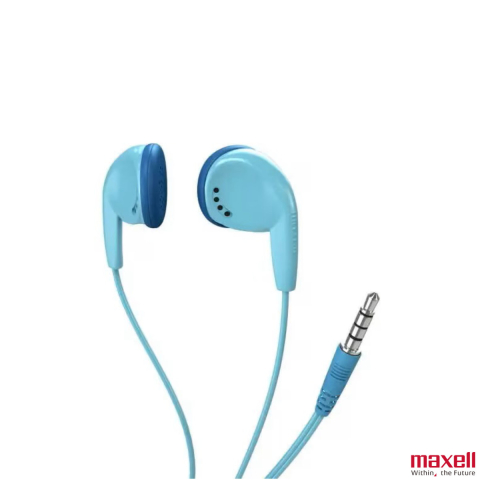 Casti - Casti audio semi-in-ear, Maxell Sound To The Max EB-98, cu jack 3.5mm, pentru utilizare zilnica, design semicircular confortabil, albastre