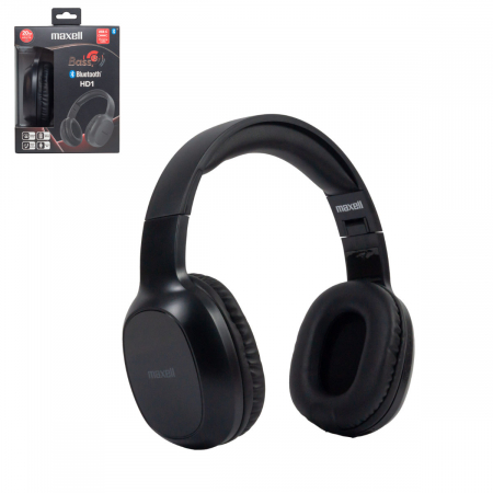 Casti mari bluetooth - Casti Wireless Maxell B13-HD1 Bass 13 BT v.5.1, bass puternic, design pliabil, 20 ore autonomie, incarcare USB-C, microfon integrat, negre