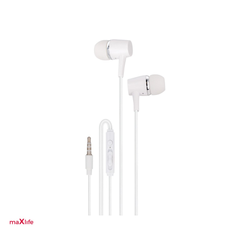 Casti - Casti Maxlife cu fir MXEP-02 jack 3,5 mm, cablu 1.2m, Alb