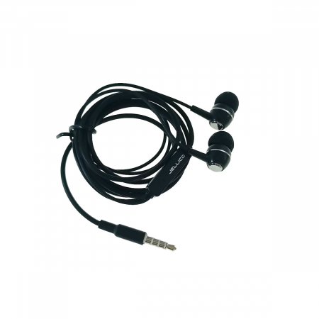 Casti - Casti stereo in-ear cu microfon, Sport Earplugs Jellico CT-21, conector Tip Jack 3.5 mm tata, control pe fir, lungime cablu 120 cm, negre