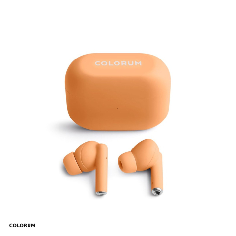 Accesorii IT - Casti true wireless Colorum CTWS-14, Bluetooth, cu microfon, portocalii