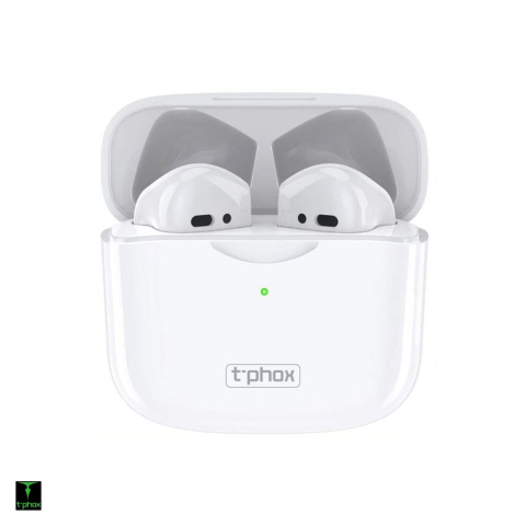 Accesorii IT - Casti true wireless T-Phox TWS-10, Bluetooth, cu ANC, albe