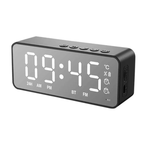 Masurare temperatura - Ceas de Birou cu afisaj LED, SCL-01FM-S cu Radio FM, Difuzor Bluetooth 5.2, Alarma si Termometru