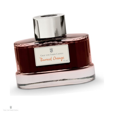 Cerneala si Consumabile pentru Stilouri - Cerneala pentru stilou Burned Orange, Graf von Faber Castell, calimara 75 ml, rezistenta la lumina