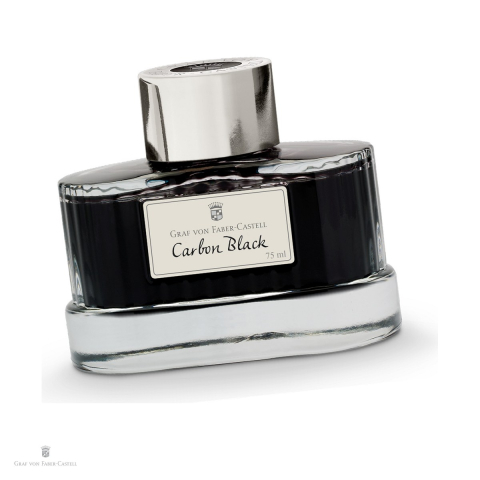 Cerneala si Consumabile pentru Stilouri - Cerneala pentru stilou Carbon Black, Graf von Faber Castell, calimara 75 ml, rezistenta la lumina