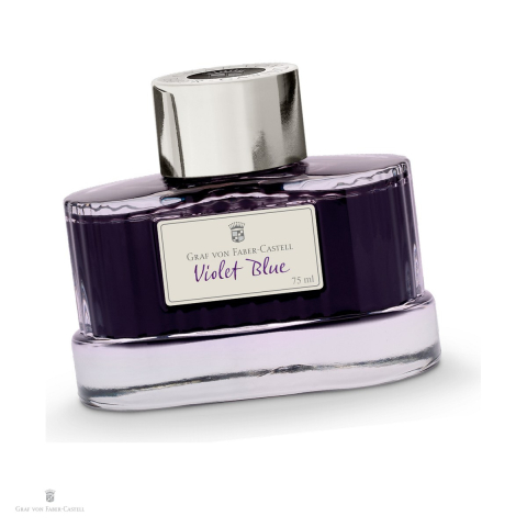 Cerneala si Consumabile pentru Stilouri - Cerneala pentru stilou Violet Blue, Graf von Faber Castell, calimara 75 ml, rezistenta la lumina