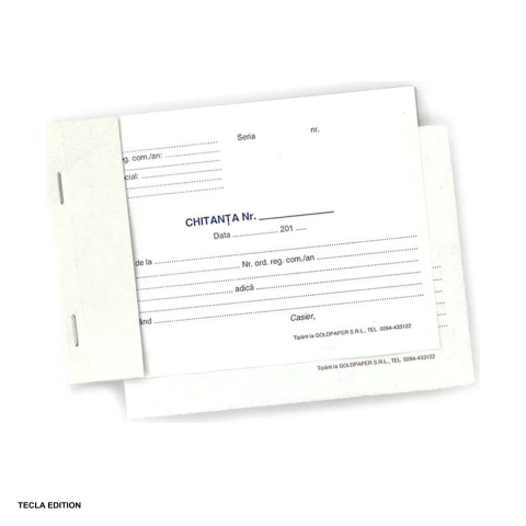 Tipizate nepersonalizate - Chitantier Gold, A6, autocopiativ, 50 seturi x 2 exemplare, 100 file