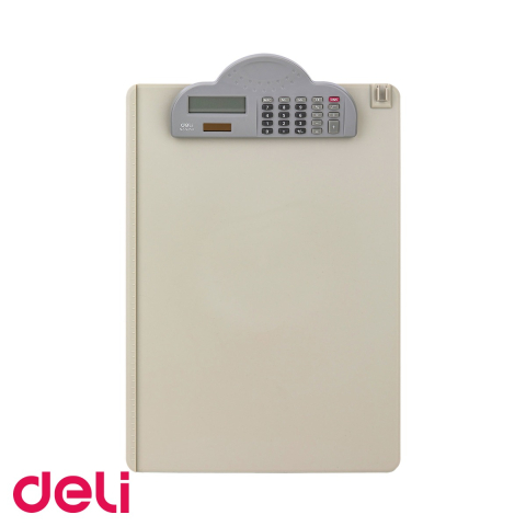 Clipboarduri si suporturi de scriere - Clipboard A4 profesional Deli cu calculator integrat 8 digiti si suport stilou, pentru birou