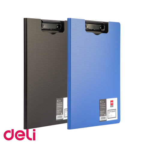 Clipboarduri si suporturi de scriere - Clipboard dublu Deli, model 5440, cu spuma protectoare, negru/alb asortate, pentru birou si teren
