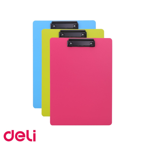 Clipboarduri si suporturi de scriere - Clipboard simplu Deli, format A4, din polipropilena foam, culori neon asortate, pentru birou si scoala