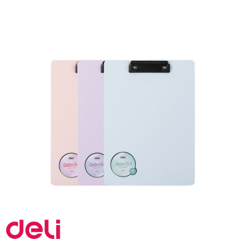 Clipboarduri si suporturi de scriere - Clipboard simplu Deli Macarons, format A4, din PP foam tristratat, clips metalic, culori pastelate