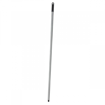 Perii si maturi - Coada metalica pentru matura sau mop, lungime 122 cm, diametru 21mm, cu filet si maner din plastic, argintie