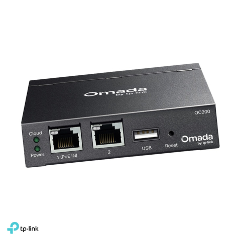 Access point - Controller hardware TP-Link Omada OC200, pentru pana la 25 dispozitive Omada, 2 porturi Gigabit, USB 2.0, alimentare PoE sau Micro USB, OC200