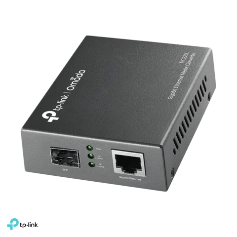 Accesorii retea - Convertor media Gigabit TP-Link Omada MC220L, slot SFP 1000M, port RJ45 10/100/1000 Mbps, fara modul SFP, MC220L