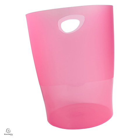 Cosuri de birou si organizare - Cos de birou Exacompta Eco translucid 15 litri, cu decupaj pentru manipulare usoara, 263x263x335 mm, rosu