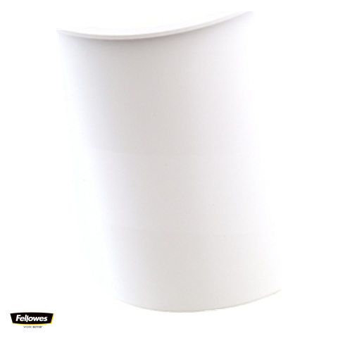 Cosuri de birou si organizare - Cos de birou Fellowes G2Desk 15 litri, din 80% material reciclat, cu maner pentru ridicare, diametru 300 mm, inaltime 372 mm, alb