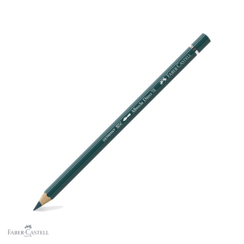 Handmade Creativ si Hobby - Creion colorat acuarela Faber-Castell Albrecht Durer verde cobalt inchis 158, mina 3.8mm, pentru artisti
