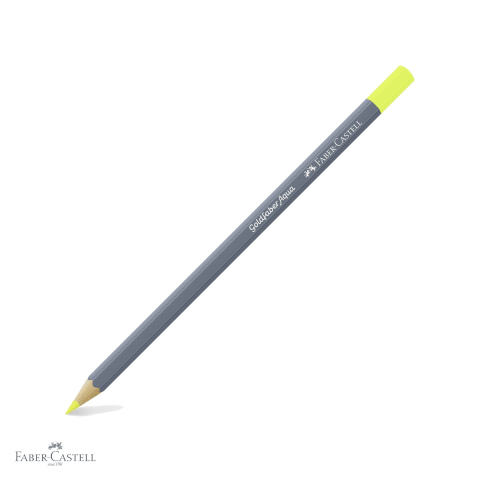 Handmade Creativ si Hobby - Creion colorat acuarela Faber-Castell Goldfaber 104 galben deschis, mina 3.3mm, solubil in apa