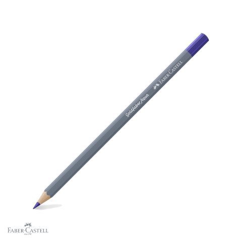 Creioane colorate - Creion colorat acuarela Faber-Castell Goldfaber 137, violet albastru, mina 3.3mm, solubil in apa