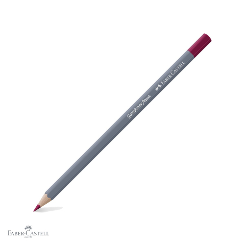 Creioane colorate - Creion colorat acuarela Faber-Castell Goldfaber carmin permanent 126, mina 3.3mm, solubil in apa