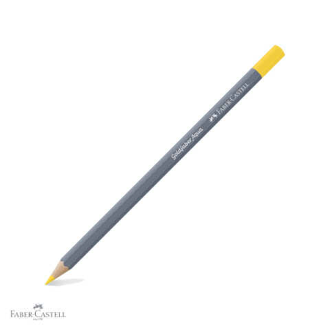 Handmade Creativ si Hobby - Creion colorat acuarela Faber-Castell Goldfaber galben cadmiu deschis, mina 3.3mm, pentru pictura si desen artistic
