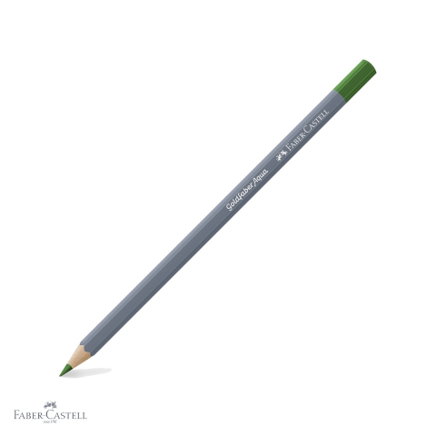 Creioane colorate - Creion colorat acuarela Faber-Castell Goldfaber, verde iarba 166, mina 3.3mm, solubil in apa