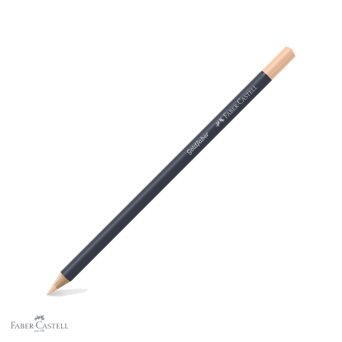 Creioane colorate permanente - Creion colorat Faber-Castell Goldfaber, nuanta Flesh Deschis 132, mina moale 3.3 mm, pentru desen artistic