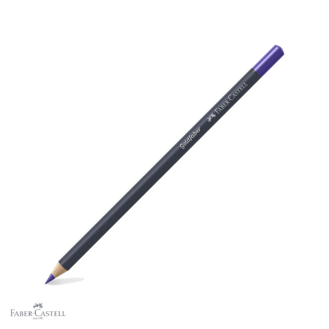 Creioane colorate permanente - Creion colorat Faber-Castell Goldfaber, violet purpuriu 136, mina 3.3 mm pigmentata intens, pentru desen si grafica