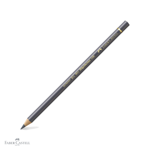 Creioane colorate permanente - Creion colorat Faber-Castell Polychromos gri rece V, mina 3.8 mm, rezistent la apa, pentru artisti