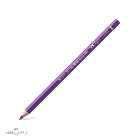 Creioane colorate permanente - Creion colorat Faber-Castell Polychromos violet purpuriu, mina moale pe baza de ceara, pentru desen si grafica artistica