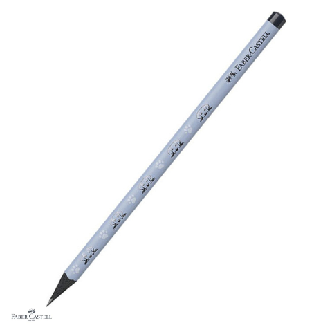 Birotica papetarie - Creion grafit Faber-Castell, duritate HB, motiv catei, lemn negru