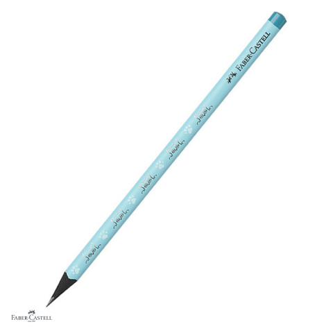 Birotica papetarie - Creion grafit Faber-Castell, duritate HB, motiv pisici, lemn negru