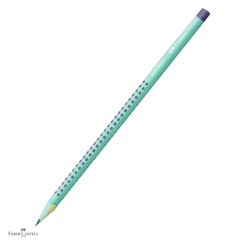 Instrumente de scris - Creion grafit Faber-Castell Grip 2001 Flow, duritate B, forma triunghiulara ergonomica, zona Grip antiderapanta, mina rezistenta la rupere (lipire SV), lac pe baza de apa, Buzzing Blue